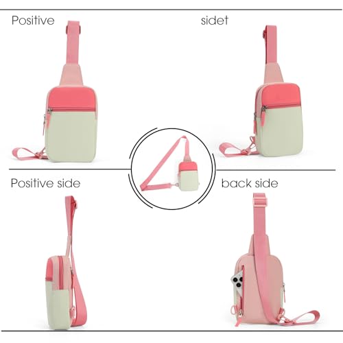 Birthday Gifts for 8 9 10 11 12 Year Old Teens Girls Kids, Fanny Pack Crossbody Bag Sling Belt Bags Purse, Dorm Travel Essentials for Girls Fashion, Preppy Tween Teen Girl Gift Trendy Stuff - color: Red&Green