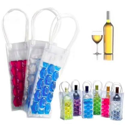Ice Wine Bag, Wine Chiller, Wine Cooler Refrigerator, Wine Fridge, Wine Bottle Chiller Cooler for Red White Champagne or Sparkling. Set 2 (Pink Wine Bag) - style: Pink Wine Bag