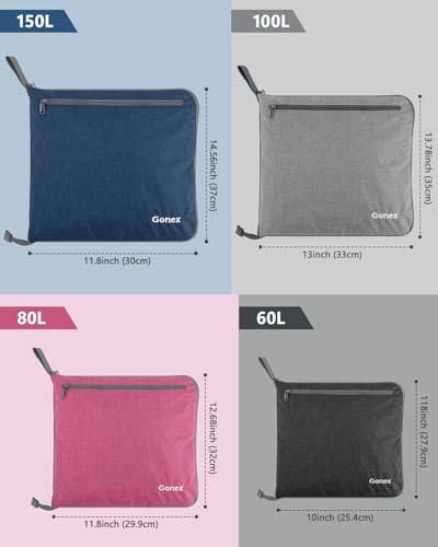 Gonex Large Foldable Travel Duffle Bag with Shoes Compartment, Packable Lightweight Water Repellent Duffel Bag for Camping Gym Weekender Bag - color: Dark Blue, size: 80L