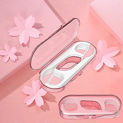 Flosser Dispenser Dental Floss Case Travel Floss Professional Toothpicks Sticks with Travel Case Superfine Floss Picks Dental Picks for Teeth Cleaning
