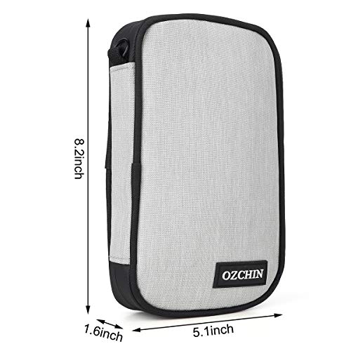 OZCHIN Smell Proof Bag Pocket Bag Activated Carbon Fiber 8'' x 5'' Portable Carry Pouch for Travel (Grey) - color: Grey