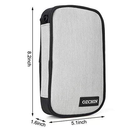 OZCHIN Smell Proof Bag Pocket Bag Activated Carbon Fiber 8'' x 5'' Portable Carry Pouch for Travel (Grey) - color: Grey