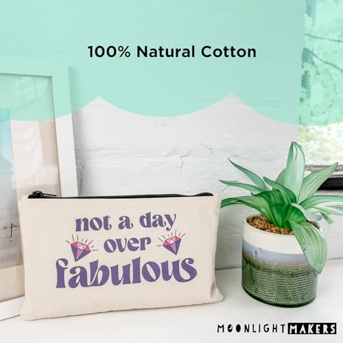 Moonlight Makers, It's Giving Fiancée, Funny Canvas Makeup Bag, Pencil Pouch, Cute Travel Accessories for Women, 100% Cotton Cosmetic & Toiletry Bags - style: It's Giving Fiancée