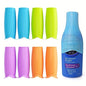 8 Pcs Silicone Bottle Covers for Travel, Leak-Proof Elastic Sleeves for Shampoo & Toiletries, Multi-Size Fit for Standard & Travel Size Bottles, Cruise & Airplane Essentials for Women & Men
