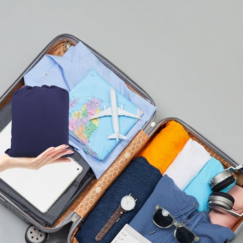 Sleeping Bag Liner,Travel Sheet & Adult Sleep Sack, Camping Sheets Travel Sleep Sack for Backpacking,Hotels & Hostels -Lightweight Single &Double Travel Sheet Camping Sheets - color: Double Navy