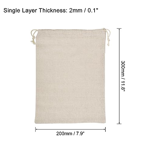 PATIKIL 12"x8" Coin Money Sacks Bag, 6Pcs Bank Deposit Change Transit Cash Bags with Drawstring Currency Gift Sacks Style 1, Beige - color: Beige, size: 12"x8"