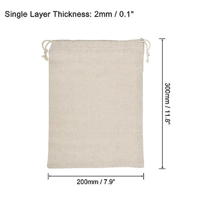 PATIKIL 12"x8" Coin Money Sacks Bag, 6Pcs Bank Deposit Change Transit Cash Bags with Drawstring Currency Gift Sacks Style 1, Beige - color: Beige, size: 12"x8"