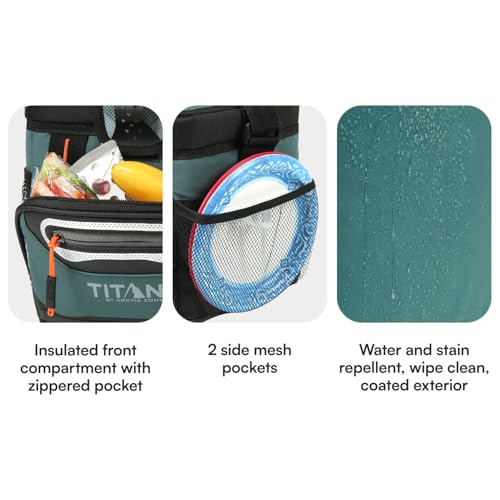 Titan by Arctic Zone Deep Freeze Cooler - Zipperless Hardbody Cooler - Deep Freeze Insulation, HardBody Liner, and SmartShelf - color: Jungle Hunt, size: 9 Can