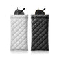 Squeeze Top Sunglass Pouch - Portable Sunglass Organizer Pouch Bags Soft PU Leather Glasses 2 Pack - color: Black-white