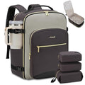 LOVEVOOK Travel Backpack for Women & Men, Airline Approved Carry On Luggage with 3 Packing Cubes, TSA Overnight Bags, Waterproof Personal Item Bag, Weekender Essentials Backpacks fits 17" Laptop - color: Dark Grey-light Grey-black, size: Large