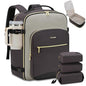 LOVEVOOK Travel Backpack for Women & Men, Airline Approved Carry On Luggage with 3 Packing Cubes, TSA Overnight Bags, Waterproof Personal Item Bag, Weekender Essentials Backpacks fits 17" Laptop - color: Dark Grey-light Grey-black, size: Large