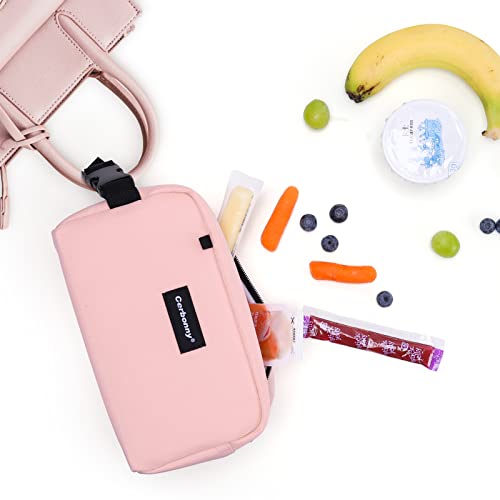 Cerbonny Cooler Bag Freezable Lunch Bag for Work School Travel,Leak-proof Small Lunch Bag,Small Insulated Bag For Kids 3+/Adults,Freezer Lunch Bags,Freezable Snack Bag,Pink - color: Pink-B-2