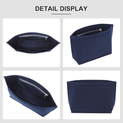 Purse Organizer Insert Compatible with Longchamp Le Pliage M Top Handle Tote Bag, Blue/SM - color: Blue, size: M Tote Bag (Top Handle)