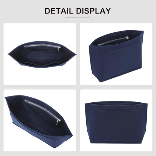 Purse Organizer Insert Compatible with Longchamp Le Pliage M Top Handle Tote Bag, Blue/SM - color: Blue, size: M Tote Bag (Top Handle)