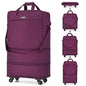Hanke Suitcases with Wheels Expandable Foldable Luggage Bag Suitcase Collapsible Rolling Travel Bag Duffel Bag for Men Women Lightweight Suitcases without Telescoping Handle, Purple - color: Purple Upgrade Version