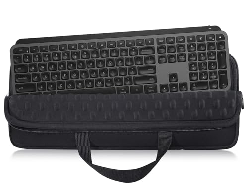Keyboard Sleeve Case for Logitech MX Keys S/MX Keys Advanced Wireless Keyboard, for Logitech Travel Shockproof Protective Neoprene Bag, Black (Not for MX Keys Mechanical Models) - size: Logitech MX Keys