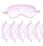 6PACK Silk Sleep Mask Satin Eye Masks Blackout Silky Eyeshade Cover Soft Blindfold Eyeshades for Women Sleeping Travel Gift - color: Lilac