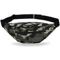 MAXTOP Large Crossbody Fanny Pack with 4-Zipper Pockets,Gifts for Enjoy Sports Festival Workout Traveling Running Casual Hands-Free Wallets Waist Pack Phone Bag Carrying All Phones - color: Camo Green, style: Large Fanny Pack(4 Zipper Pockets)