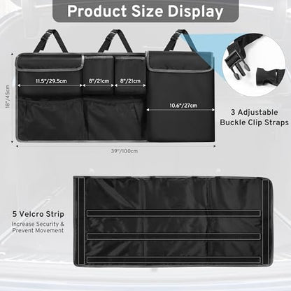 XHRING Car Trunk Organizer Storage Backseat Hanging Bag for Jeep Wrangler Grand Cherokee Renegade Cherokee Compass JL Wagoneer Patriot Liberty JK TJ Commander 2/4 Door SUV Accessories 2000-2025 2026