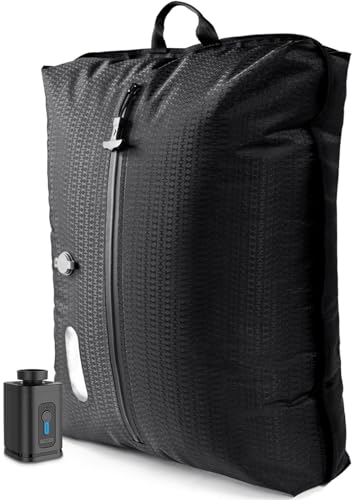 Travel Vacuum Bags with Pump–Electric Wireless Air Pump, Double Layer travel vacuum bags for luggage with IP67 Waterproof (1PC+Pump) - color: Large size 1PC+Pump