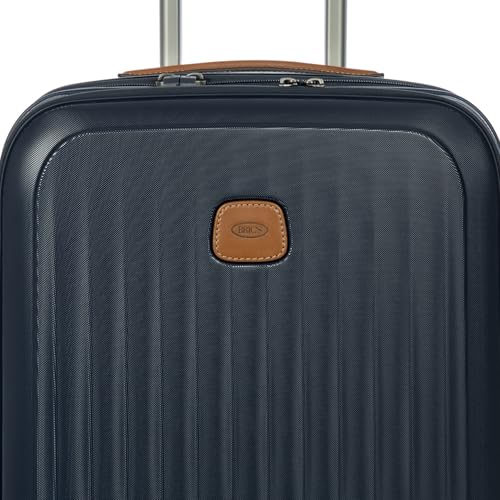 Bric's Taormina Ultra-Light Carry-On Spinner – Airline Approved Expandable Hard Shell Suitcase with TSA Lock, Anti-Tamper Zippers & Built-In USB Port - 21 Inch with Pocket, Blue - color: Blue, size: Carry-On w/ Front Pocket