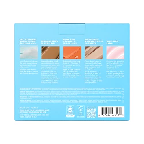 e.l.f. SKIN Best & Obsessed Skincare Kit, Travel-Size Makeup Remover, Sunscreen & Brightening Serums For Glowy Skin, Vegan & Cruelty-Free - style: Best & Obsessed Skincare Kit