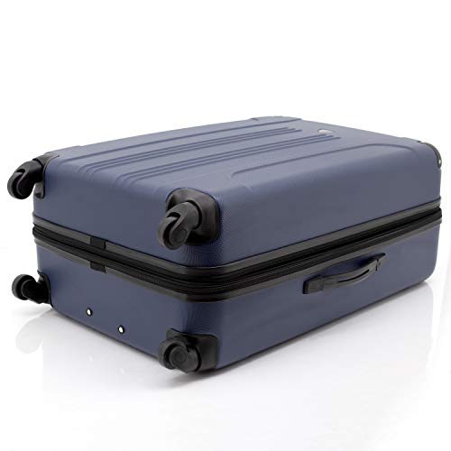Travelers Club Chicago Hardside Expandable Spinner Luggage, Navy Blue, 3 Piece Set - color: Navy Blue, size: 3 Piece Set