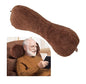 Couch Neck Pillows Adjustable Cotton Headrest Pillows for Recliner Chairs, Pain Relief Neck Support Pillow for Travel Home Sofa Armchair with Zipper Cover(Dark Brown) - color: Dark Brown