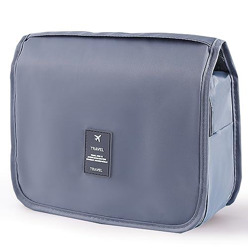 Travel Toiletry Bag for Women, Hanging Toiletry Bag with Multi-Pockets, Toiletry Bag for Traveling Easy Clean, Travel Organizer Bag Gray - color: Gray