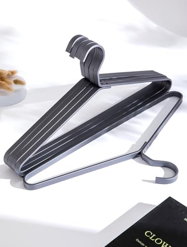 Premium Matte Titanium Gray Aluminum Coat Hangers 90 Piece Set, 16.5” Extra Smooth & Durable Metal Shirt Dress Hanger,Aluminum Alloy Hanger,Clothing Support,Clothing Hang - style: Gray Thick Hanger（90）