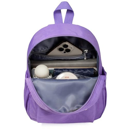 AOTIAN Mini Lightweight 11.8 Inch Backpack Durable Travel Hiking Women and Girls Small Daypack, 7 Liters Light Violet Purple - color: Light Violet Purple