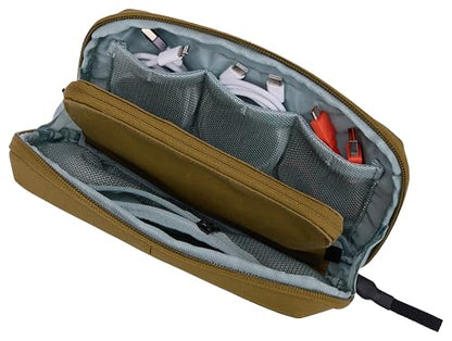 Thule Aion Travel Organizer - 2-in-1 Pouch Includes Travel Wallet and Electronics Bag - RFID Blocking Zipper Pouch - Internal Pockets to Stay Organized - 100% Recycled Waxed PFC-Free Fabric - color: Nutria