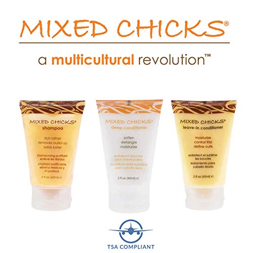 Mixed Chicks Travel & Trial Pack - Shampoo, Deep Conditioner, Leave-in Conditioner, 2 fl. oz. each