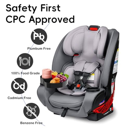Kids Car Seat Tray, Travel Tray with Cup Holder for Toddler Baby, Kids Car Seat Food Snack Organizer for Road Trip, Stroller snack tray travel must haves - Black - color: Black