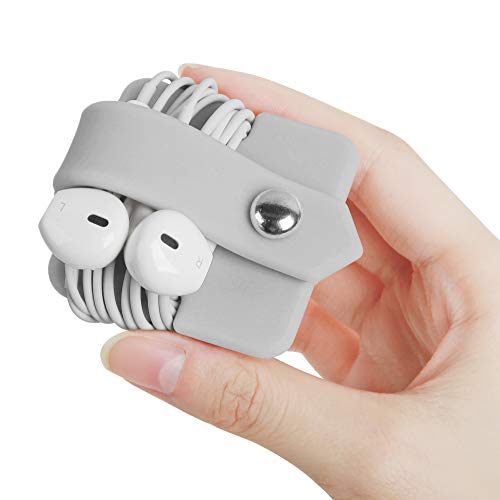 Cord Organizer Earbuds Holder Earphone Wrap Earphones Organizer Headset Headphone Earphone Wrap Winder Cord Manager Cable Winder Gray - color: Light Grey