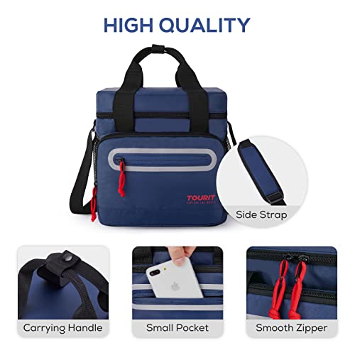 TOURIT Large Lunch Bag 14L Insulated Lunch Box Lunch Cooler for Men Women Work, Black - color: Dark Blue