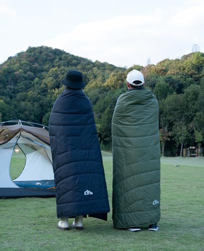 iClimb 3M Thinsulate Insulation Warm Camping Blanket Ultralight Compact - color: Green, size: 72.8” × 55”, 1.52 lb