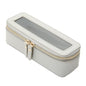 Aveniee Clear Makeup Brush Bag, Slim Brush Holder Cosmetic Case, Small Travel Toiletry Bag for Women, Thin Make up Bags with Zippers, Cute Travel Essentials Srorage Bag.Grey - color: Grey, style: Slim Elegance