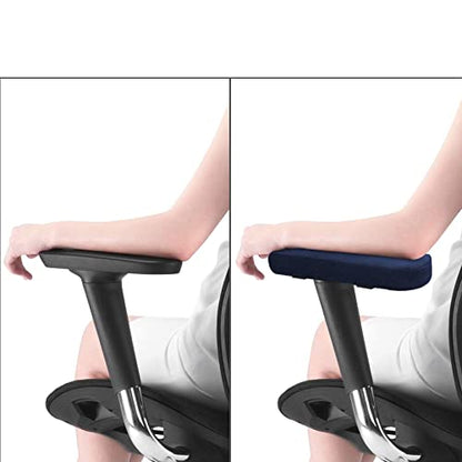 MOSISO Chair Armrest Pads (2 Pack), Memory Foam Home/Office Chair Arm Rest Covers Comfy Computer Gaming Elbow Cushion Removable Washable Elbow Support Forearm Pressure Relief, Purplish Blue - color: Purplish Blue