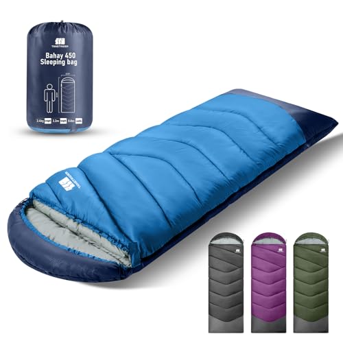 Sleeping Bags for Adults Cold Weather & Warm,Backpacking Camping Sleeping Bag for Tall Girls Boys,Lightweight,Compact,Waterproof Camping Gear for Traveling,Hiking,Hotel,Outdoor & Indoor - color: Blue, size: 5.3lb(32-43℉)