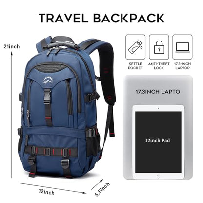 KAKA Travel Backpack Fight Approved with 17.3 inch Laptop Lackpack Compartment Outdoor Duffle Bag for men and women - color: Blue