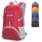 ZOMAKE Lightweight Packable Backpack 35L, Light Foldable Backpacks Water Resistant Collapsible Hiking Bag, Compact Folding Day Pack for Travel Camping(Red) - color: Red