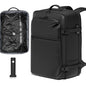 SUOCO Travel Vacuum Backpack with Portable Electric Pump, 45L Carry On Compression Seal Travel Backpack with Vacuum System, Traveling Packing Luggage Suitcase, Black - color: Black