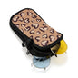 QIUTIMIY Sunglasses Soft Case Zipper Double Eyeglass Case with 2 Compartments 1 Belt Clip - color: Leopard
