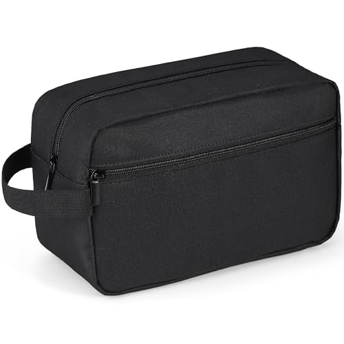 Elviros Travel Toiletry Bag for Women and Men,Lightweight Makeup Bag Hanging Dopp Kit with Shaving Compartment Cosmetic Organizer Large Tool Bag Travel Essentials,Gifts for Men(Large,Black) - color: Black, size: Large