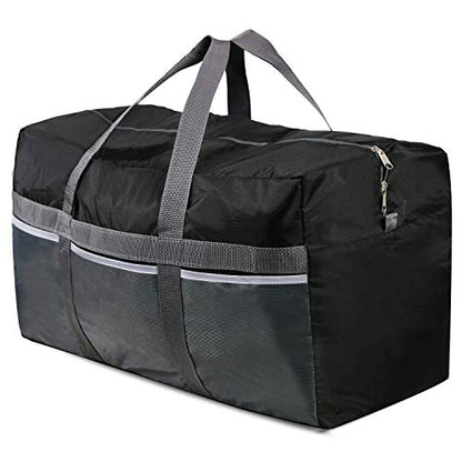 REDCAMP Foldable Travel Bag, Large Sports Bag, 75L/96L/100L, Lightweight Waterproof Tote Bag - color: Black 96L