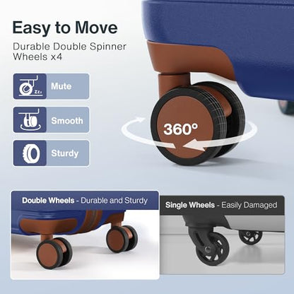 Vipbox Luggage 28 Inch (3-Years VIP Service) Hardside Expandable Large Capacity Travel Suitcase Ultra Durable Polycarbonate Lightweight with TSA Lock Spinner Wheels, Classic Blue - color: Classic Blue, size: 28 INCH