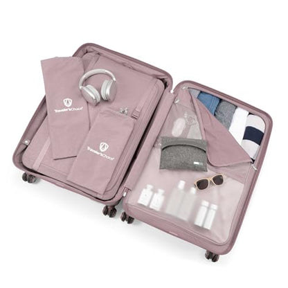 Traveler's Choice Ultimax II Polycarbonate Hardside Luggage with Spinner Wheels, Pink, 29-Inch Large Luggage - color: Pink, size: 29-Inch Large Luggage
