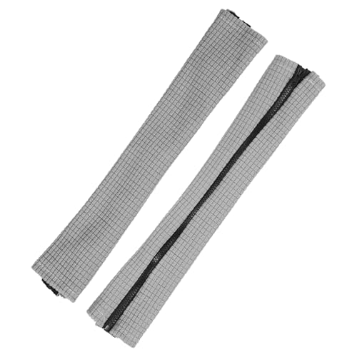 PATIKIL 18x4.3 in Office Chair Armrest Covers, 1 Pair Office Chair Arm Covers Long Computer Chairs Arm Rest Cover with Zipper Removable Rest Slipcover Hand Rest Protector, Light Gray - color: Light Gray, size: 18"