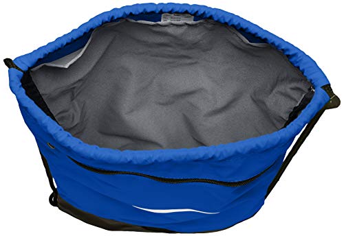 Nike Brasilia Training Gymsack, Drawstring Backpack with Zipper Pocket and Reinforced Bottom, Game Royal/Game Royal/White - color: Game Royal/Game Royal/White